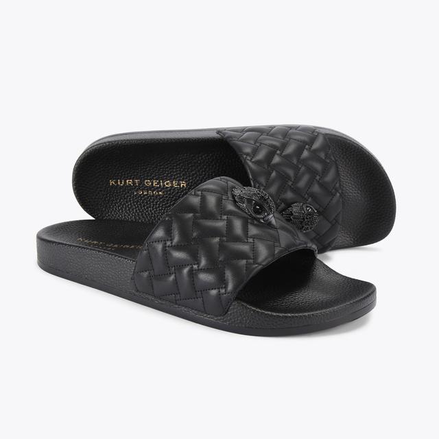 Carvela By Kurt Geiger MEENA EAGLE MENS Black Slip On Sandal By KURT GEIGER LONDON