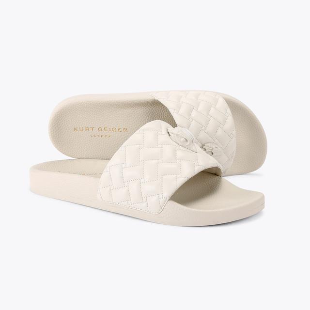 Carvela By Kurt Geiger MEENA EAGLE MENS Bone Slip On Sandal By KURT GEIGER LONDON