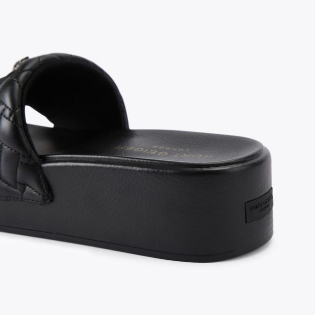 Carvela By Kurt Geiger MEENA EAGLE PLATFORM Black Moulded Platform Sandal By KURT GEIGER LONDON