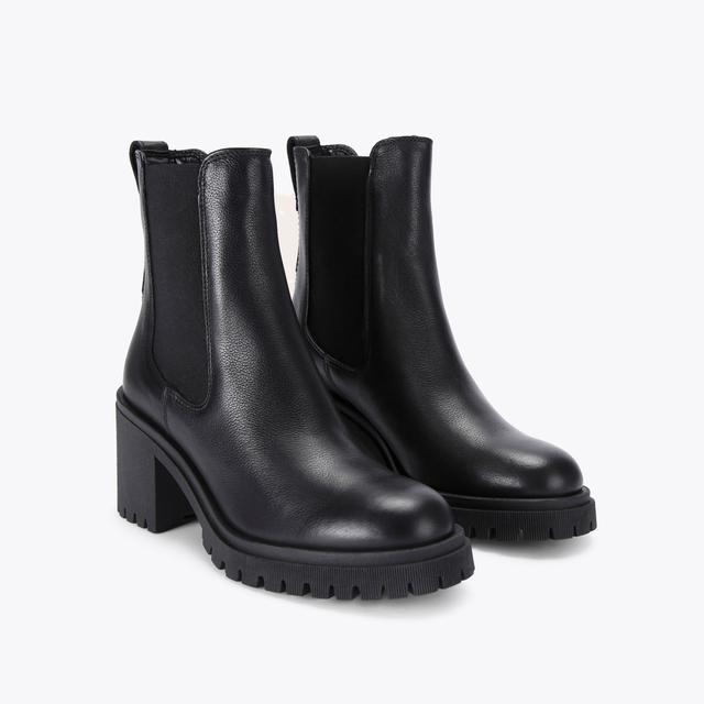 Carvela By Kurt Geiger MEGA Black Leather Ankle Boots By CARVELA COMFORT