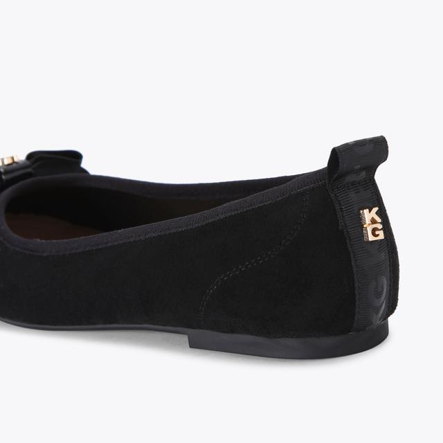 Carvela By Kurt Geiger MEGAN2 Black Microsuede Ballet Flat By KG KURT GEIGER