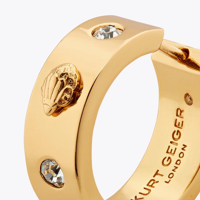 Carvela By Kurt Geiger METAL EAGLE HOOPS Gold Hoop Earrings By KURT GEIGER LONDON