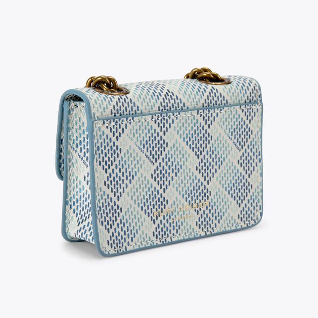 Carvela By Kurt Geiger MICRO CAMDEN Blue Canvas Mini Bag By KURT GEIGER LONDON