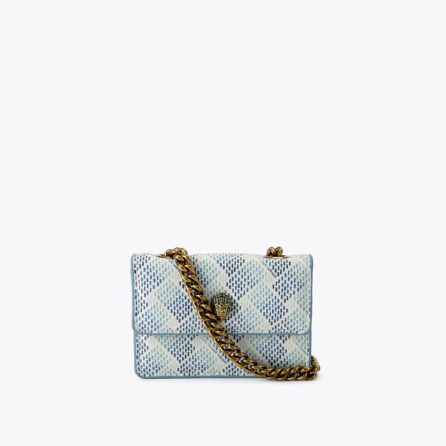 carvela by kurt geiger MICRO CAMDEN Blue Canvas Mini Bag by KURT GEIGER LONDON