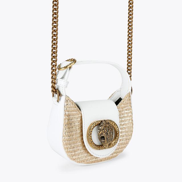 Carvela By Kurt Geiger MICRO CHELSEA HOBO Bone Raffia Micro Hobo Bag By KURT GEIGER LONDON