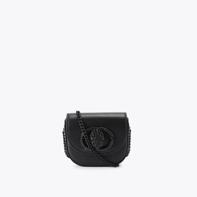 carvela by kurt geiger MICRO CHELSEA SADDLE DR Black Leather Micro Bag by KURT GEIGER LONDON