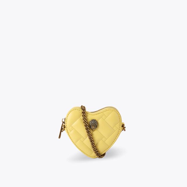 carvela by kurt geiger MICRO HEART CROSS BODY Yellow Mini Heart Cross Body Bag by KURT GEIGER LONDON