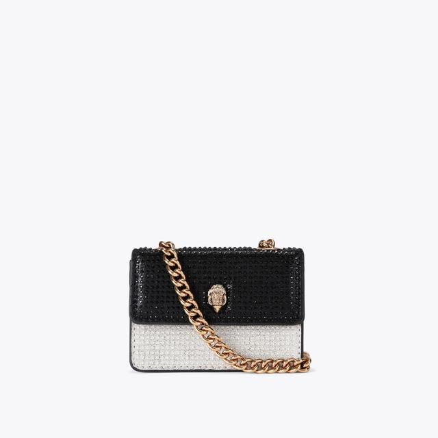 carvela by kurt geiger MICRO KENSINGTON Black White Crystal Mini Bag by KURT GEIGER LONDON