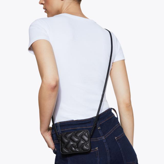 Carvela By Kurt Geiger MICRO KENSINGTON CAMERA D Micro Black Leather Camera Bag By KURT GEIGER LONDON