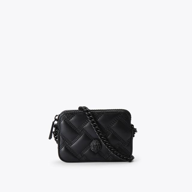 carvela by kurt geiger MICRO KENSINGTON CAMERA D Micro Black Leather Camera Bag by KURT GEIGER LONDON