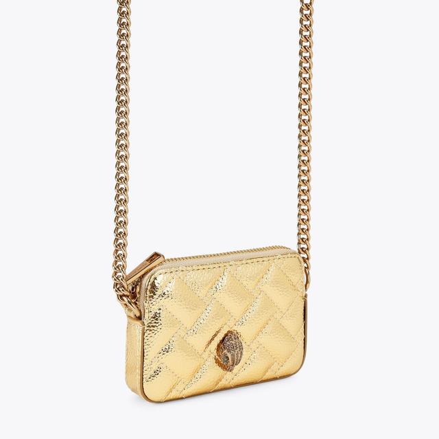 Carvela By Kurt Geiger MICRO KENSINGTON CAMERA Metallic Gold Camera Bag By KURT GEIGER LONDON