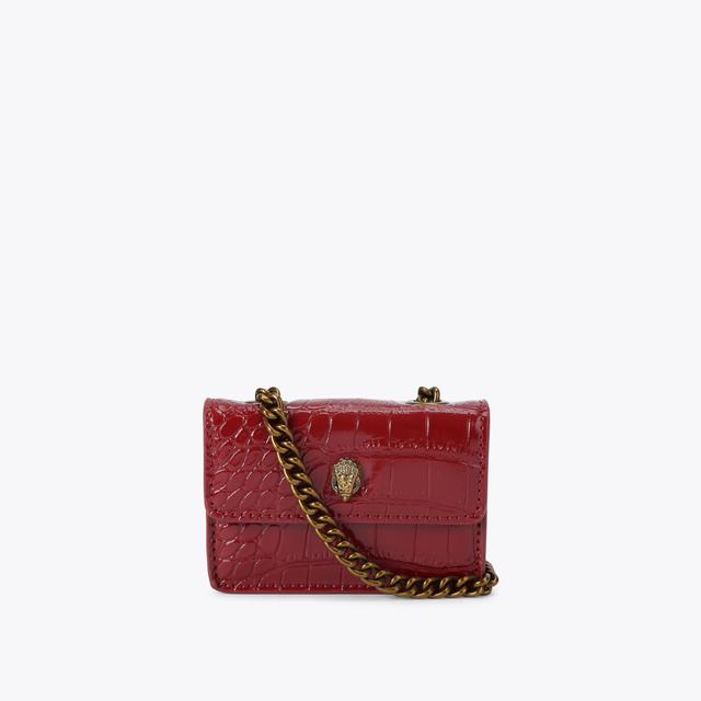 carvela by kurt geiger MICRO KENSINGTON Dark Red Croc Micro Kensington Bag by KURT GEIGER LONDON