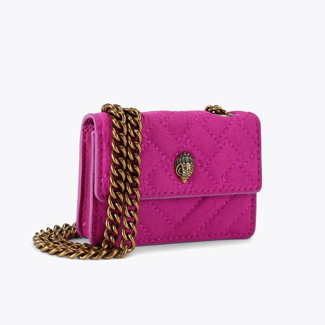Carvela By Kurt Geiger MICRO KENSINGTON Fuchsia Microsuede Mini Bag By KURT GEIGER LONDON