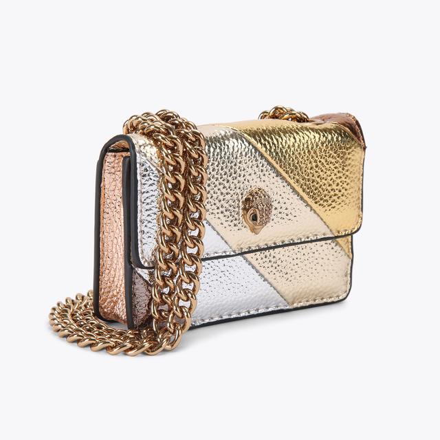 Carvela By Kurt Geiger MICRO KENSINGTON L Metallic Pebble Grain Micro Cross Body Bag By KURT GEIGER LONDON
