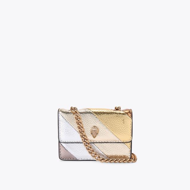 carvela by kurt geiger MICRO KENSINGTON L Metallic Pebble Grain Micro Cross Body Bag by KURT GEIGER LONDON
