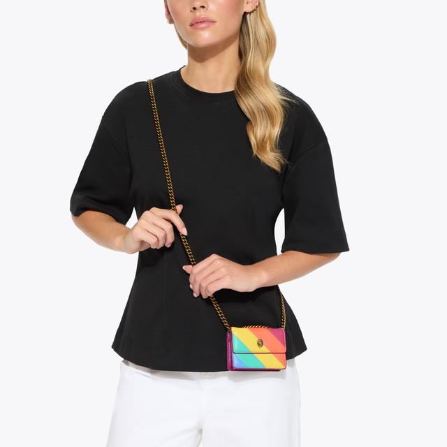 Carvela By Kurt Geiger MICRO KENSINGTON L Striped Cross Body Mini Bag By KURT GEIGER LONDON