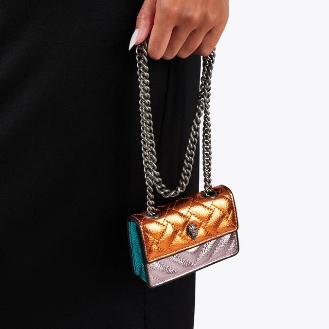 Carvela By Kurt Geiger MICRO KENSINGTON Multi-Coloured Micro Quilted Cross Body Bag By KURT GEIGER LONDON