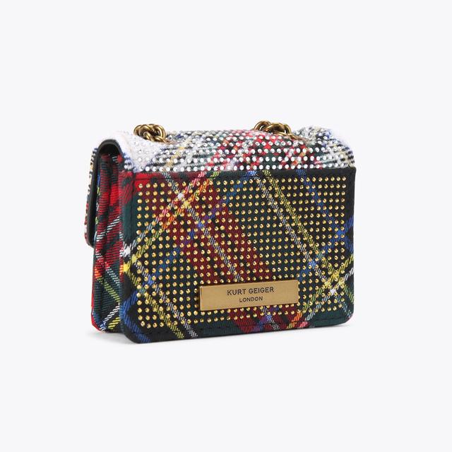 Carvela By Kurt Geiger MICRO KENSINGTON Tartan Micro Cross Body Bag By KURT GEIGER LONDON