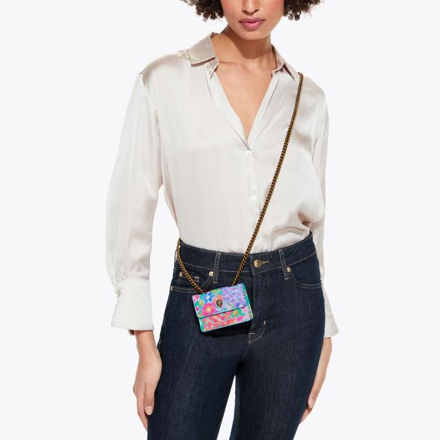 Carvela By Kurt Geiger MICRO KENSINGTON Turquoise Mini Cross Body Bag By KURT GEIGER LONDON