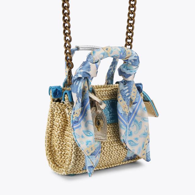 Carvela By Kurt Geiger MICRO SOUTHBANK TOTE Raffia Micro Tote Bag By KURT GEIGER LONDON