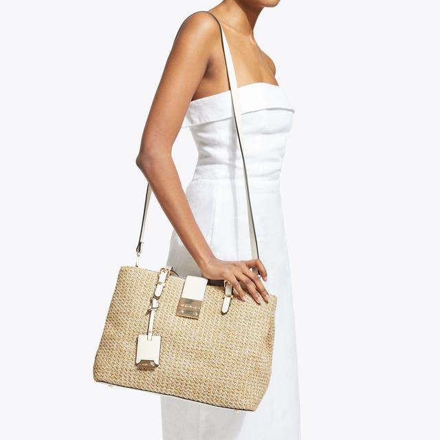 Carvela By Kurt Geiger MIDI MANDY 2 Raffia Cross Body Tote Bag By CARVELA