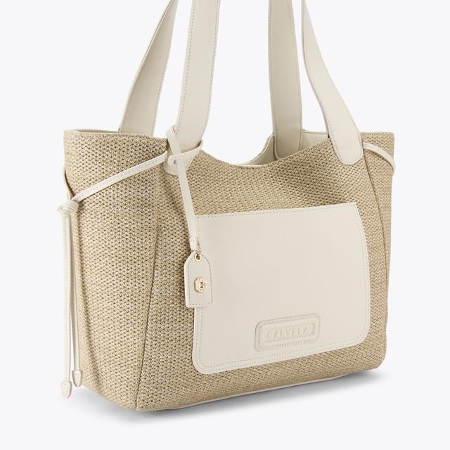 Carvela By Kurt Geiger MILANO TOTE Bone Raffia Tote Bag By CARVELA