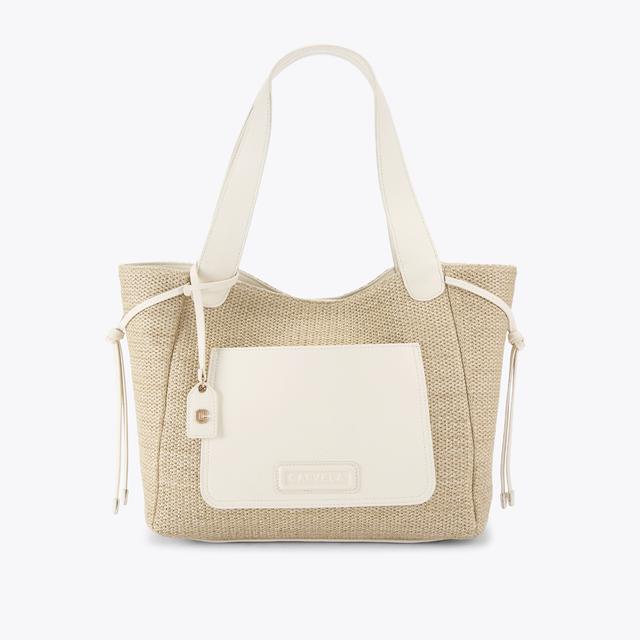 carvela by kurt geiger MILANO TOTE Bone Raffia Tote Bag by CARVELA