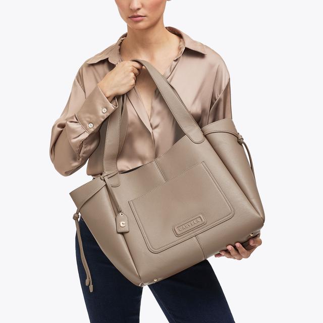 Carvela By Kurt Geiger MILANO TOTE Taupe Shoulder Bag By CARVELA