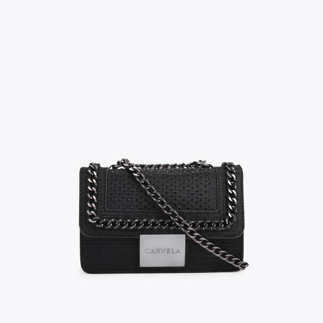 carvela by kurt geiger MINI BAILEY X BODY Black Embellished Cross Body Bag by CARVELA