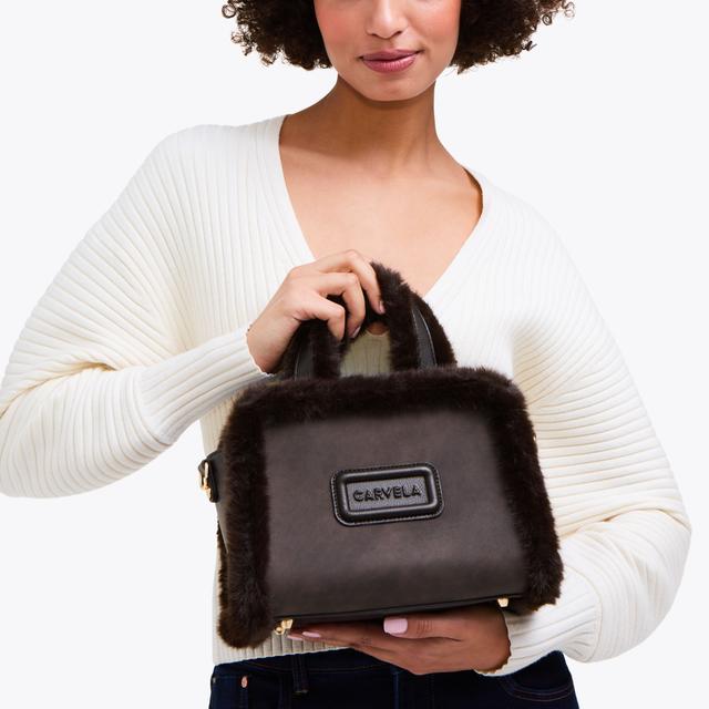 Carvela By Kurt Geiger MINI BELLA BORG TOTE Dark Brown Borg Tote Bag By CARVELA