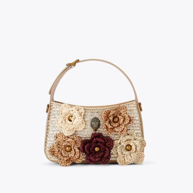 carvela by kurt geiger MINI BOND SHOULDER FLOWER Raffia Floral Shoulder Bag by KURT GEIGER LONDON