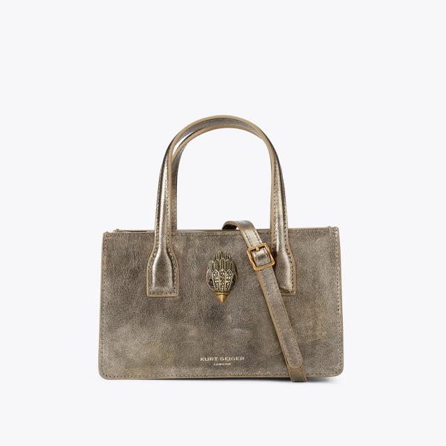 carvela by kurt geiger MINI BOND TOTE Metallic Bronze Top Handle Tote Bag by KURT GEIGER LONDON