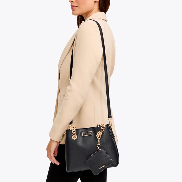 Carvela By Kurt Geiger MINI CAMMIE 3 Black Mini Tote Bag By CARVELA