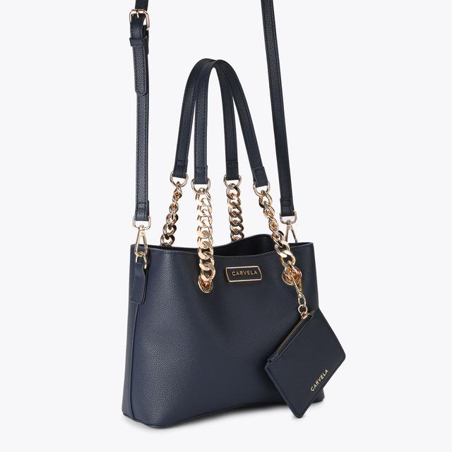 Carvela By Kurt Geiger MINI CAMMIE 3 Navy Bucket Bag By CARVELA