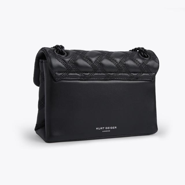 Carvela By Kurt Geiger MINI KENSINGTON DRENCH Black Quilted Kensington Bag By KURT GEIGER LONDON