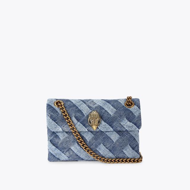 carvela by kurt geiger MINI KENSINGTON SOFT BAG Denim Woven Cross Body Bag by KURT GEIGER LONDON
