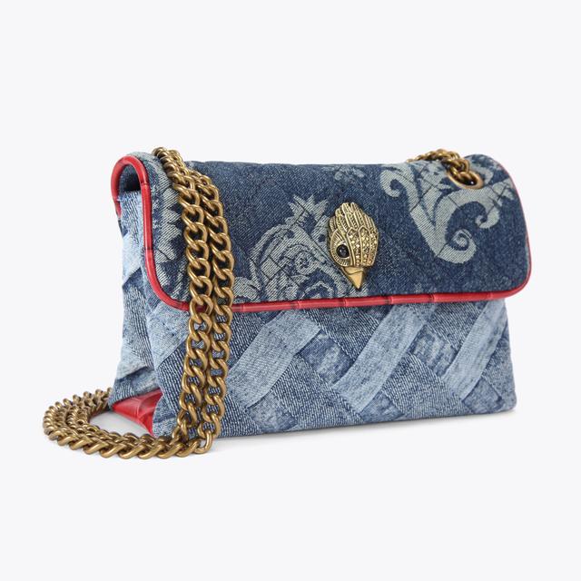 Carvela By Kurt Geiger MINI KENSINGTON SOFT BAG Paisley Denim Mini Bag By KURT GEIGER LONDON