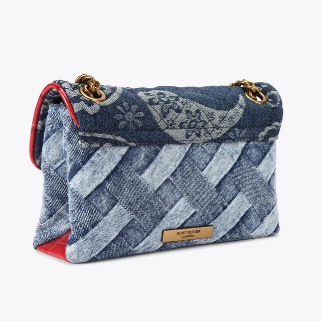 Carvela By Kurt Geiger MINI KENSINGTON SOFT BAG Paisley Denim Mini Bag By KURT GEIGER LONDON