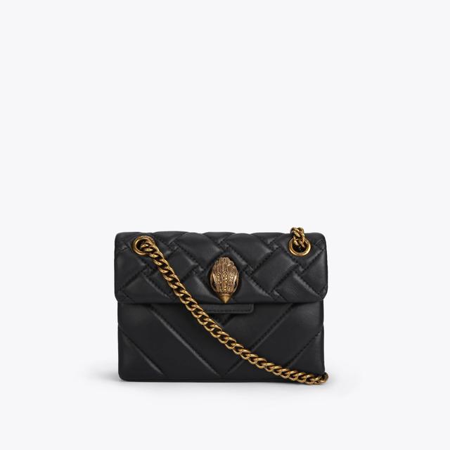 carvela by kurt geiger MINI KENSINGTON X BAG Black Quilted Leather Mini Bag by KURT GEIGER LONDON
