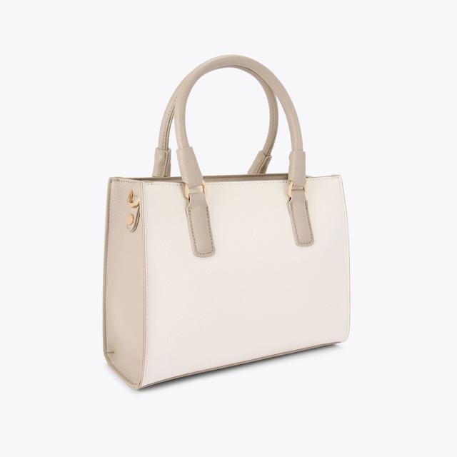 Carvela By Kurt Geiger MINI LATTE Bone Two Tone Tote Bag By CARVELA