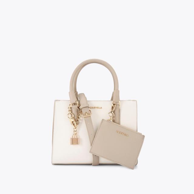 carvela by kurt geiger MINI LATTE Bone Two Tone Tote Bag by CARVELA