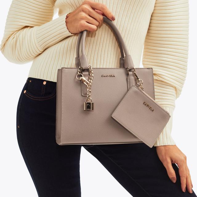 Carvela By Kurt Geiger MINI LATTE Taupe Cross Body Bag By CARVELA