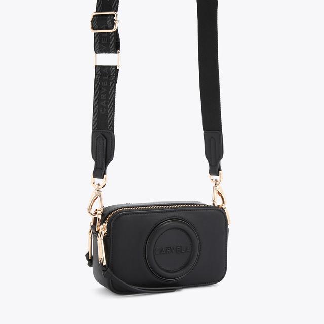 Carvela By Kurt Geiger MINI ROMA CIRCLE Black Camera Bag By CARVELA