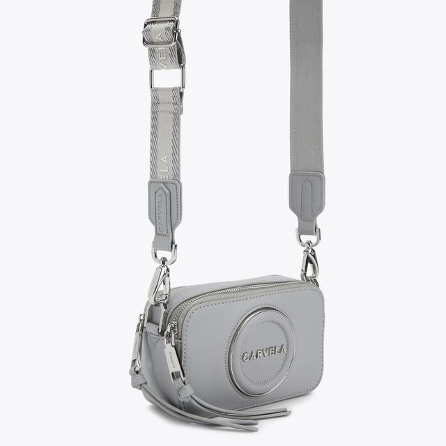 Carvela By Kurt Geiger MINI ROMA CIRCLE Pale Blue Mini Circle Camera Bag By CARVELA