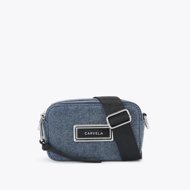 carvela by kurt geiger MINI ROMA RECTANGLE Denim Cross Body Bag by CARVELA