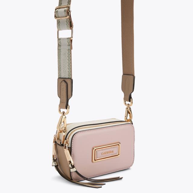 Carvela By Kurt Geiger MINI ROMA RECTANGLE Pale Pink Rectangle Cross Body Bag By CARVELA