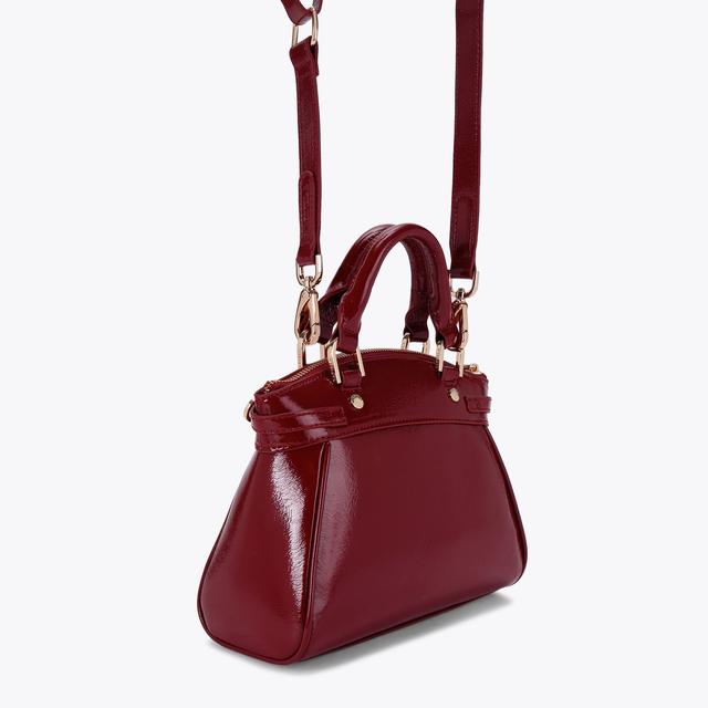 Carvela By Kurt Geiger MINI VALENTINA TOTE Wine Patent Tote Bag By CARVELA