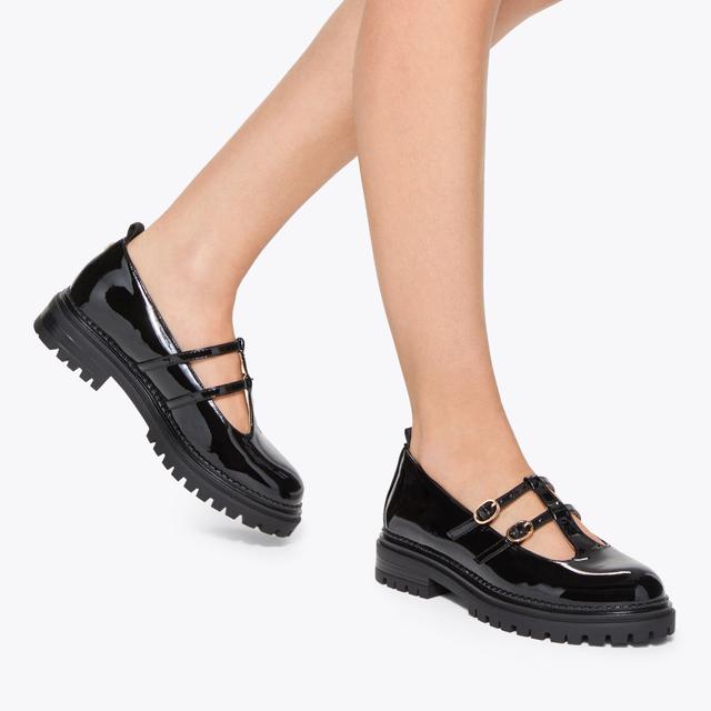 Carvela By Kurt Geiger MISTY Black Patent Mary Jane By KG KURT GEIGER