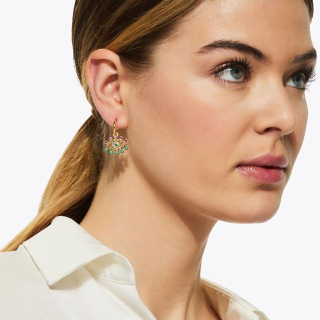 Carvela By Kurt Geiger MIXED GEM EYE HUGGIES Crystal Evil Eye Earrings By KURT GEIGER LONDON