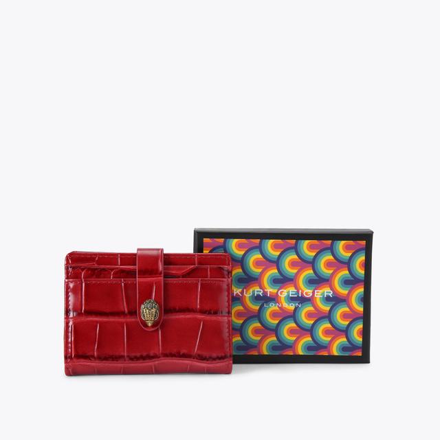 carvela by kurt geiger MULTI CARD KENSINGTON Croc Embossed Card Wallet by KURT GEIGER LONDON